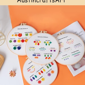 Embroidery Sampler Kit: DIY Hand Stitch Beginner Set