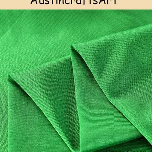 Spandex Jersey Knit Fabric By Yard,Soft Linning Blend Fabric,Sportswear Skirts Apparel Sewing Grass Green