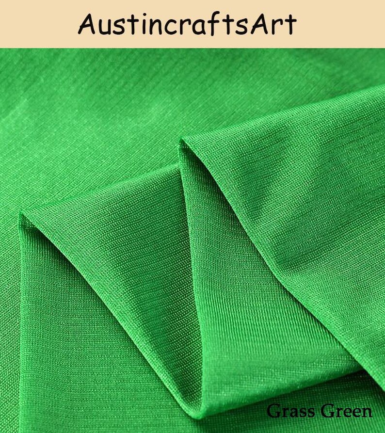Spandex Jersey Knit Fabric By Yard,Soft Linning Blend Fabric,Sportswear Skirts Apparel Sewing Grass Green