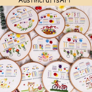 Beginner Embroidery Kit, Embroidery Starter Kit, Easy Embroidery Kit, Embroidery Stitch Sampler Kit for Beginner