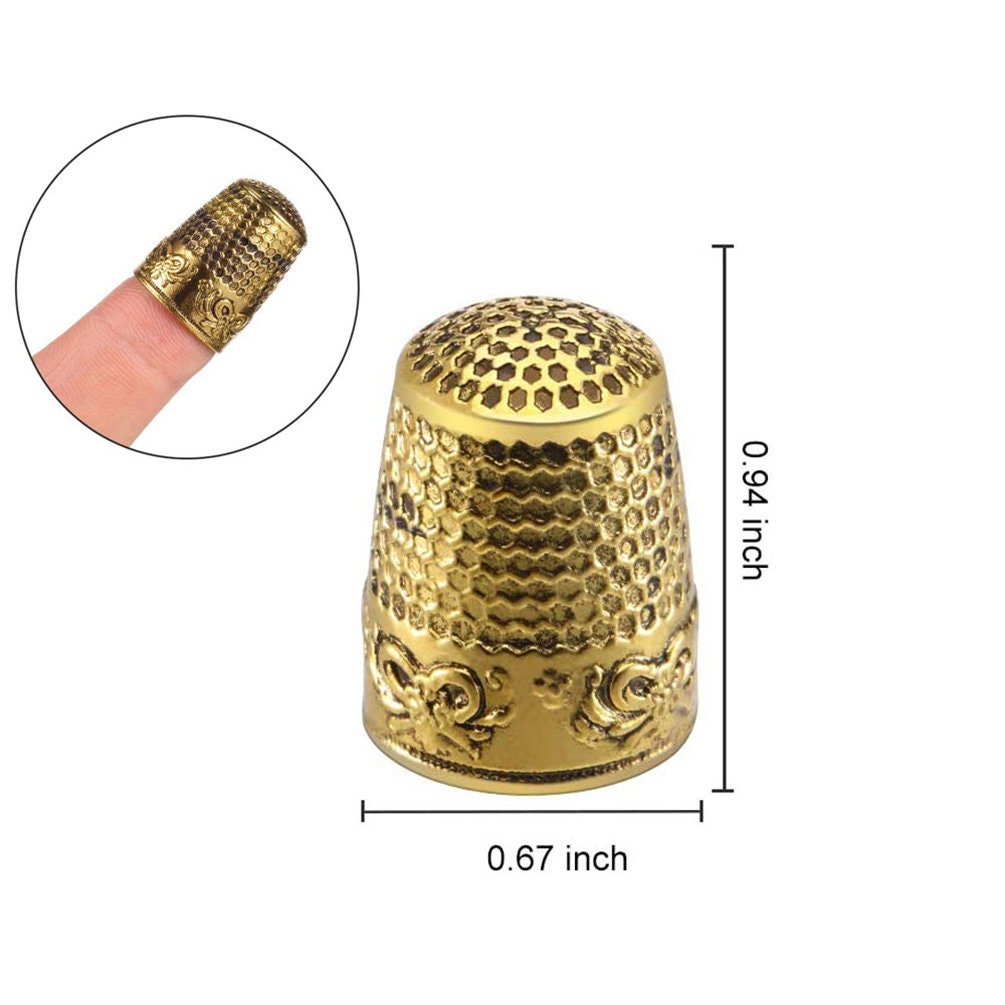 6 Fingerhüte Aus Messing Für Nähen & Handarbeit | Fingerspitzenschutz Für Quilten, Stricken & Basteln