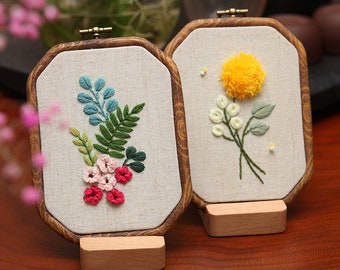 DIY Embroidery Kit Set, Beginner Embroidery Kit, Floral Hand Embroidery Kit, DIY Embroidery Kit Beginner