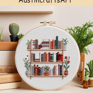 Flower Book Embroidery Kit: DIY Needlework, Home Decor Art, Gift For Friends
