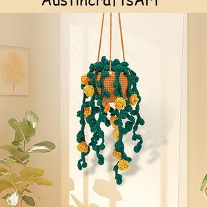 Crochet Kit For Beginners: Green Vine Plant Hanging Basket, DIY Home Decor