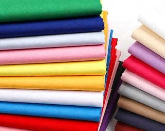 Einfarbiger Popeline-Stoff, 100 % Baumwolle, einfarbig gefärbter Futterstoff, leichter Quilt- und Kleiderstoff zum Nähen