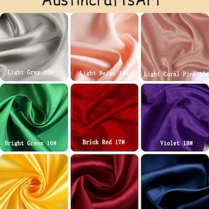 Shiny Bridal Satin Fabric, Silky Charmeuse by Yard, Wedding Gown, Dress Sewing, 88 Colors image 7