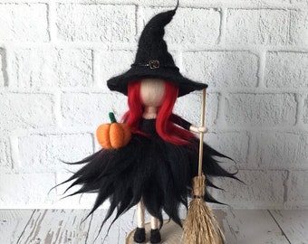 Black home decor,  gothic home decor, Black christmas ornaments, Black home gift, Boys room decor, Black felt witch