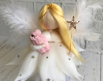 Christmas Gift, Christmas Angel, Felt angel, Baby shower gift, Nursery Room Decor