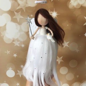 Christmas Gift, Unique Gift, Guardian Angel, Felt angel, Tree Topper, Felt Fairy, Nursery Decor