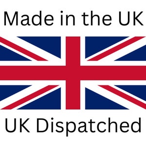 Op de afbeelding: Gemaakt in het Verenigd Koninkrijk, verzonden vanuit het Verenigd Koninkrijk. Een rood, wit en blauwe Union Jack vlag.