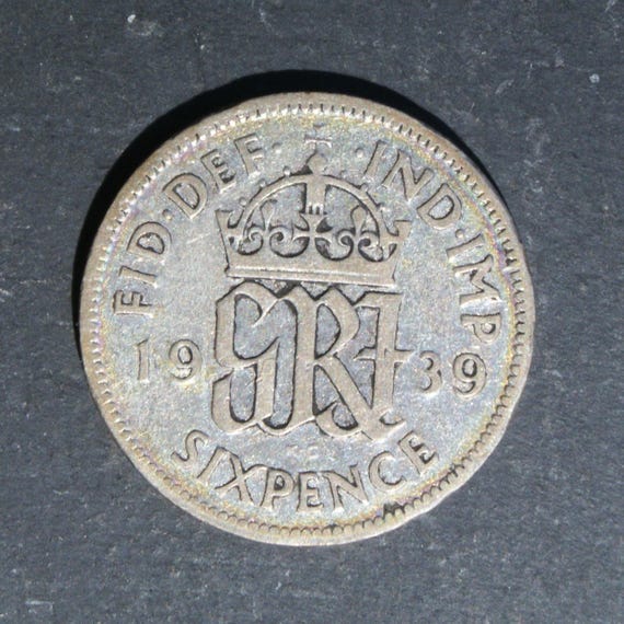 希少　イギリス　3ペンス　1946  特年 希少 イギリス 3ペンス 1946 特年 希少 イギリス 3ペンス 1946 特年