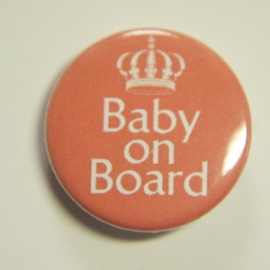 Baby on Board Button Badge