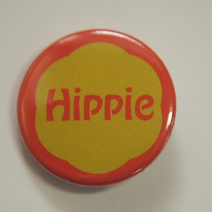 Hippie Button Badge