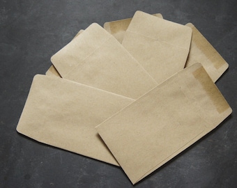 98 x 67mm 80gsm Manilla Small Brown Envelopes School Wages Coins Bead Seeds