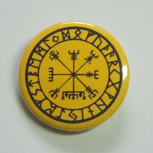 Vegvísir Viking Compass Badge
