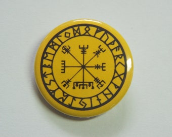 Vegvísir Viking Compass Badge