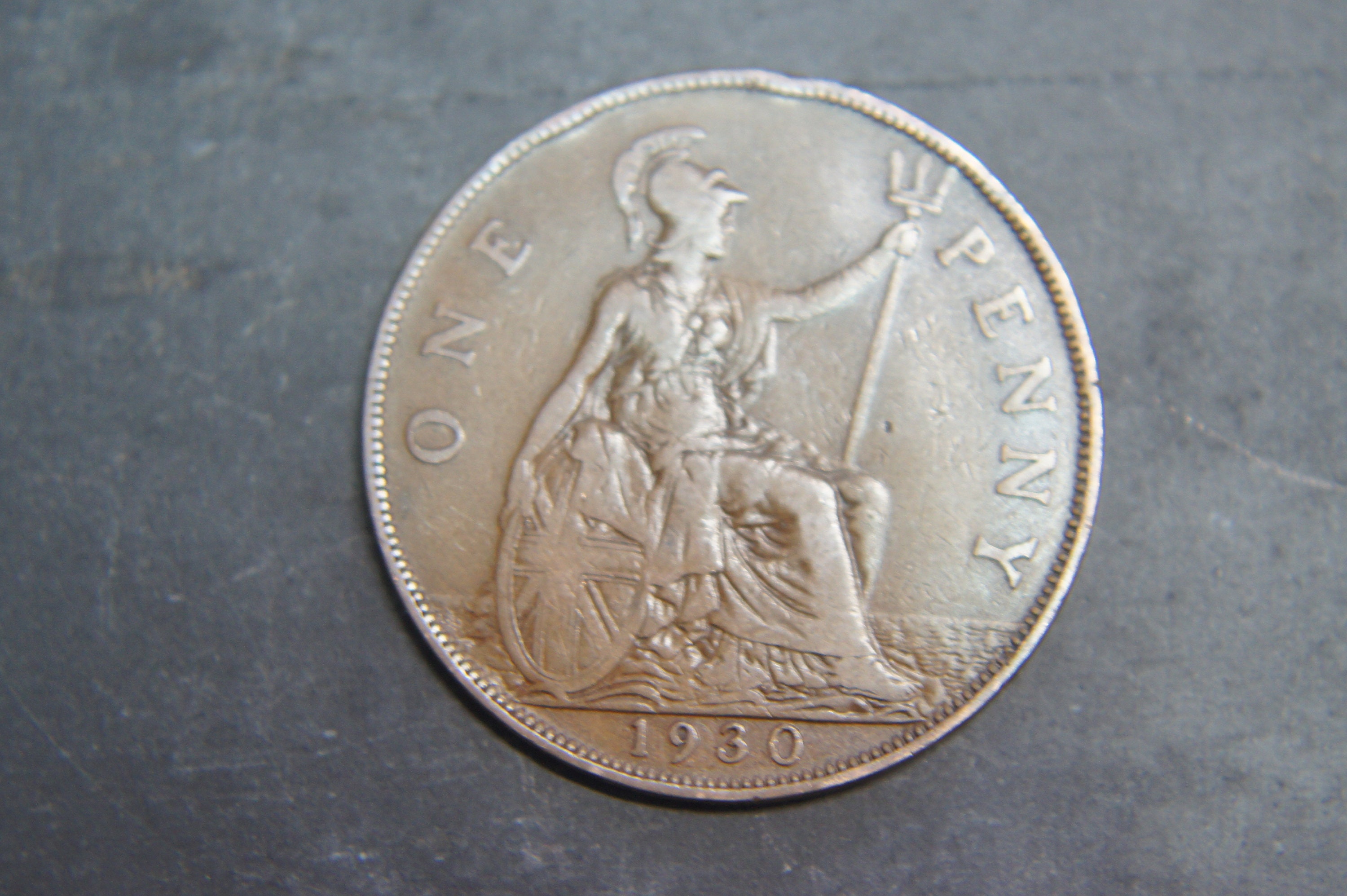1930年イギリス1ペニー硬貨：ジョージ5世、コレクター向けイギリス通貨