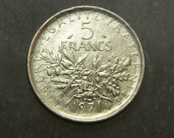 1971 5 Franc Coin France.