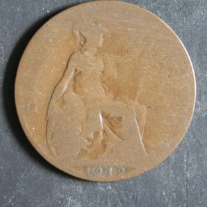 1912 Half Penny Coin Great Britain George V