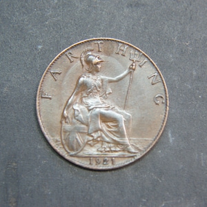 1921 Farthing Coin Great Britain George V