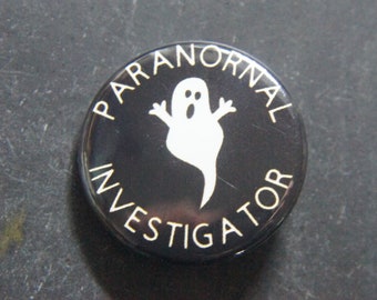 Paranormal Investigator Button Badge