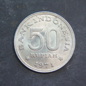 1971 50 Rupiah Coin Indonesia