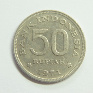 1971 50 Rupiah Coin Indonesia