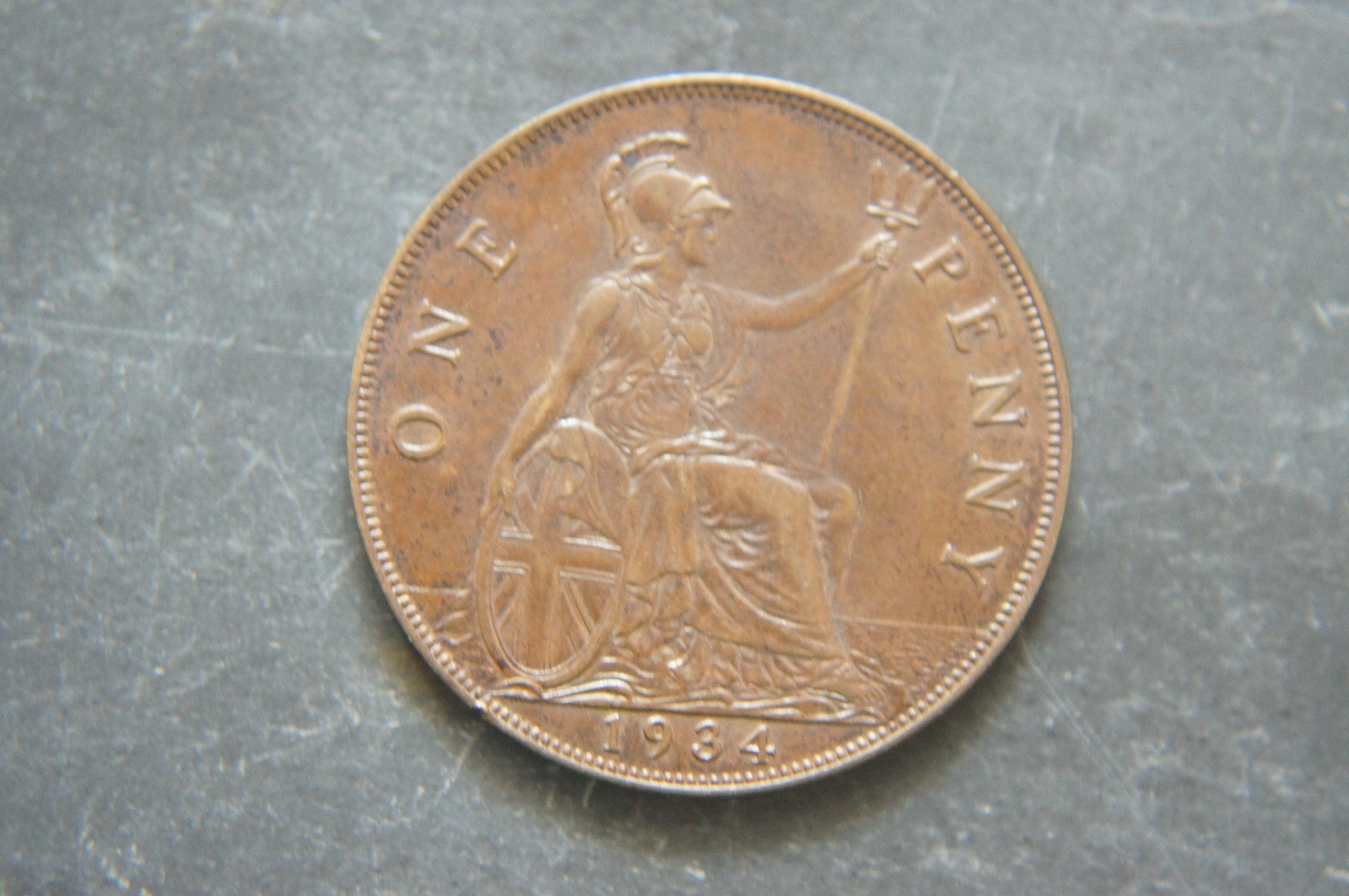 大英帝国 ジョージ5世 1ペニー銅貨 1929 VF+ | 世界のコイン
