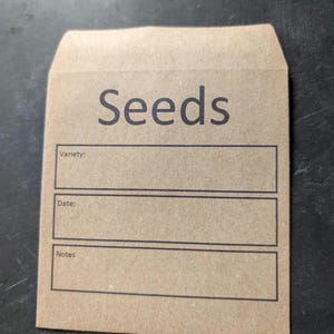 Printed Manilla Seed Envelopes: Biodegradable 80gsm Paper afbeelding 3