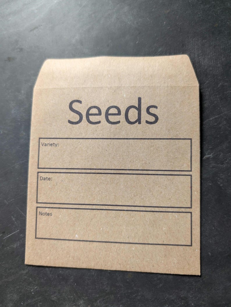 Printed Manilla Seed Envelopes: Biodegradable 80gsm Paper afbeelding 3