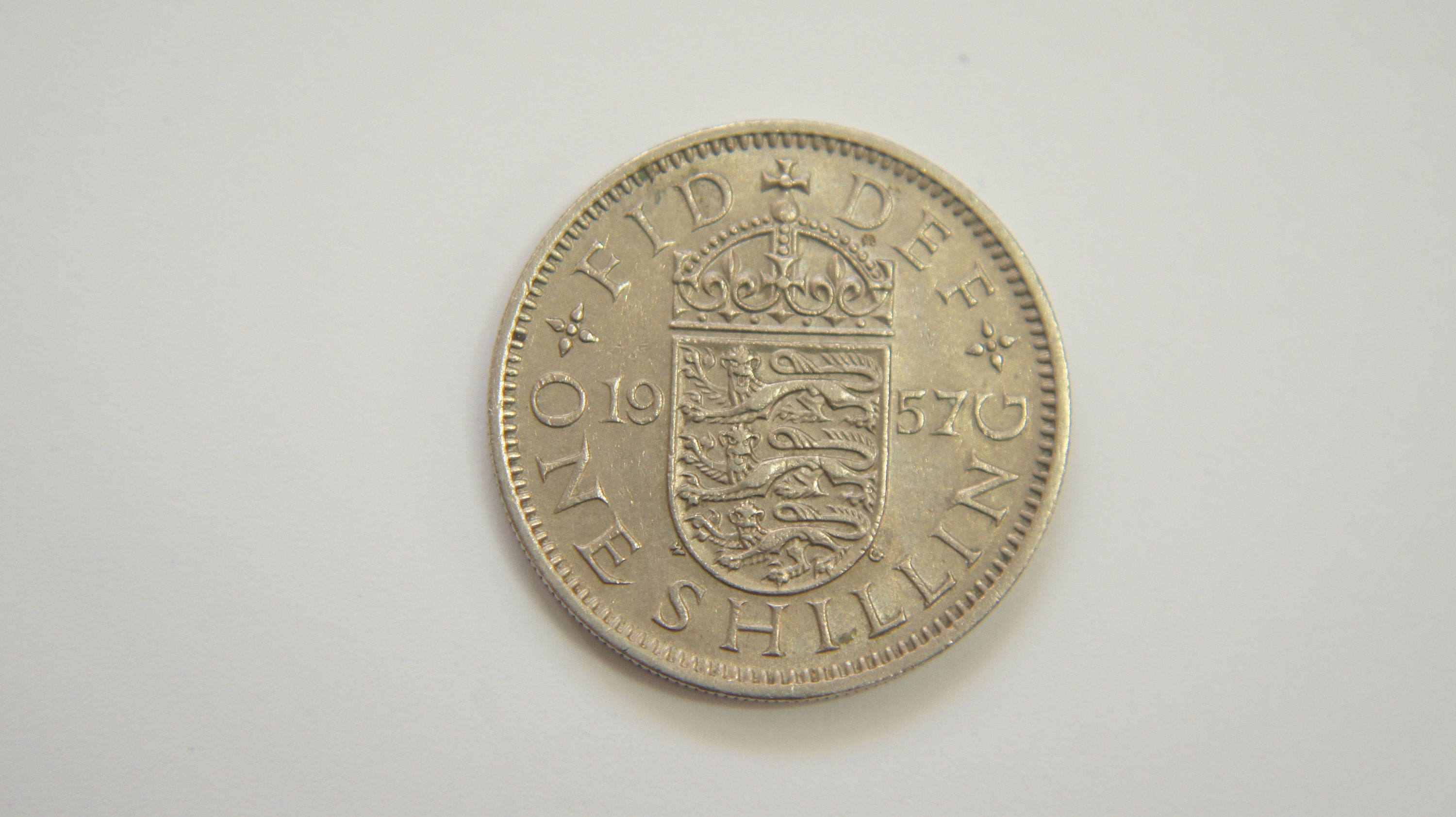 1957 English Shilling Coin, Queen Elizabeth II - Etsy