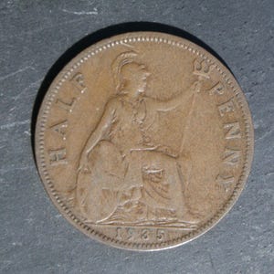 1935 Half Penny Coin Great Britain King George V