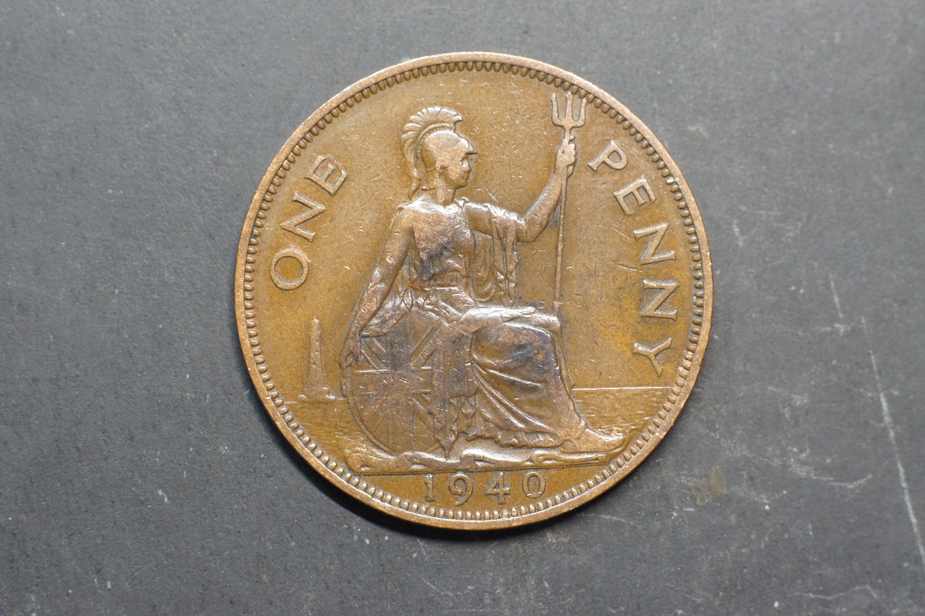 1940 年 1 ペニー硬貨 イギリス ジョージ 6 世。誕生日、コレクション