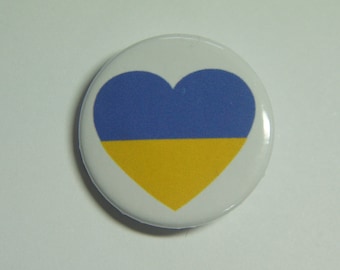Love Ukraine Button Badge