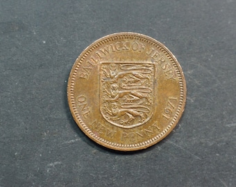 1971 One New Pence Jersey Elizabeth II