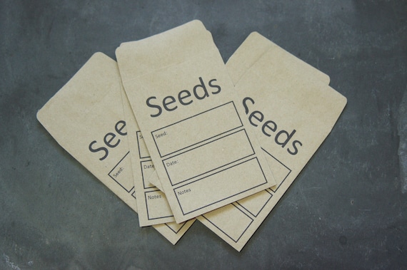 Printed Manilla Seed Envelopes: Biodegradable 80gsm Paper