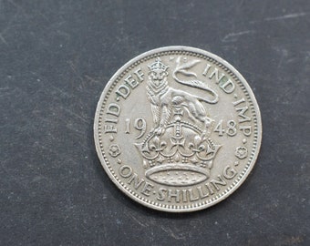 1948 English Shilling Coin Great Britain King George VI