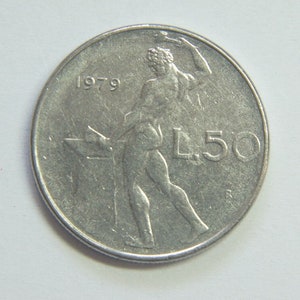 1979 50 Lire Coin Italy