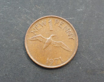 1971 One New Pence Jersey Elizabeth II