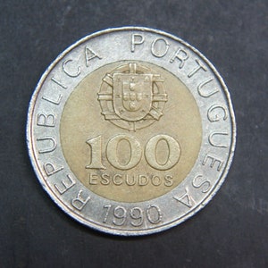 1990 100 Escudos Coin Portugal