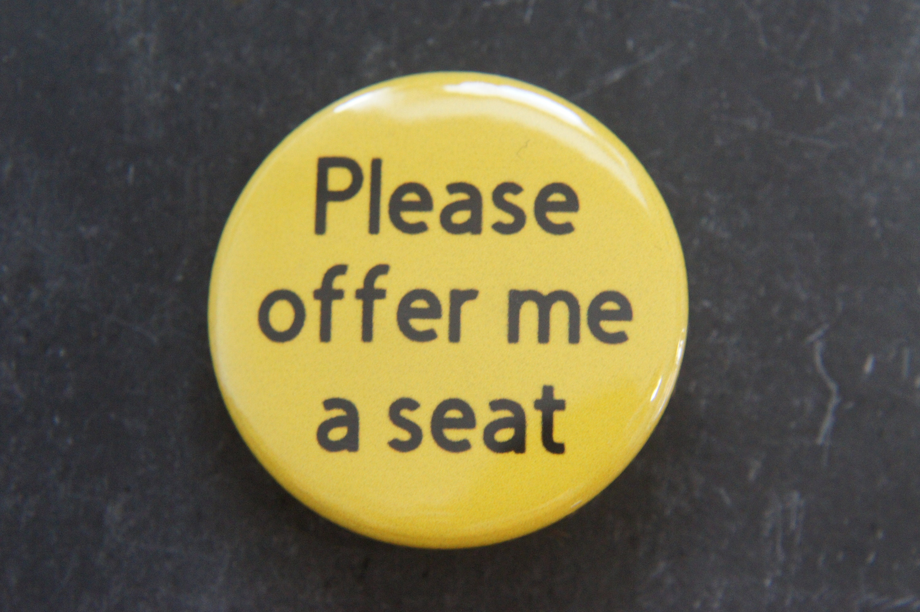 Please Offer Me A Seat Button Badge - Etsy display picture 3