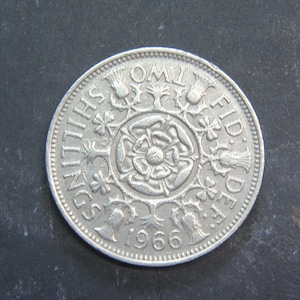 1966 One Florin Two Shilling Coin Great Britain Queen Elizabeth II