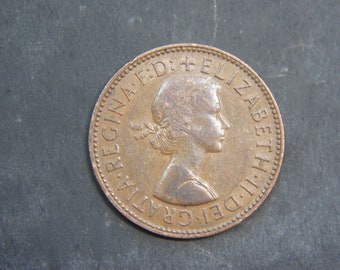 1962 Half Penny Münze Großbritannien Elizabeth II
