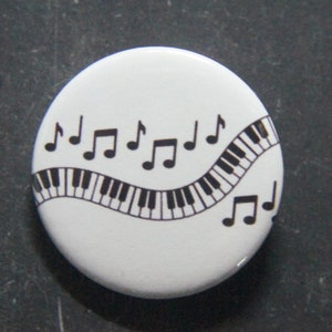 Keyboard Music Button Badge