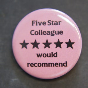 Five Star Colleague Button Badge Recommended image 2