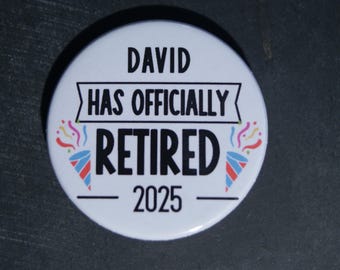 Personalised Officially Retired Badge Retirement Gift