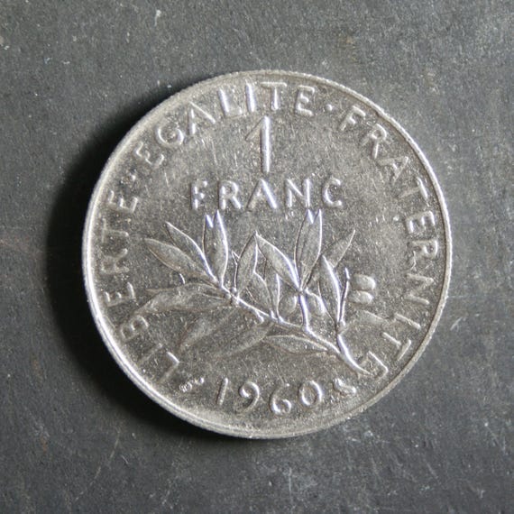 1960年 1フラン硬貨 フランス - Etsy 日本