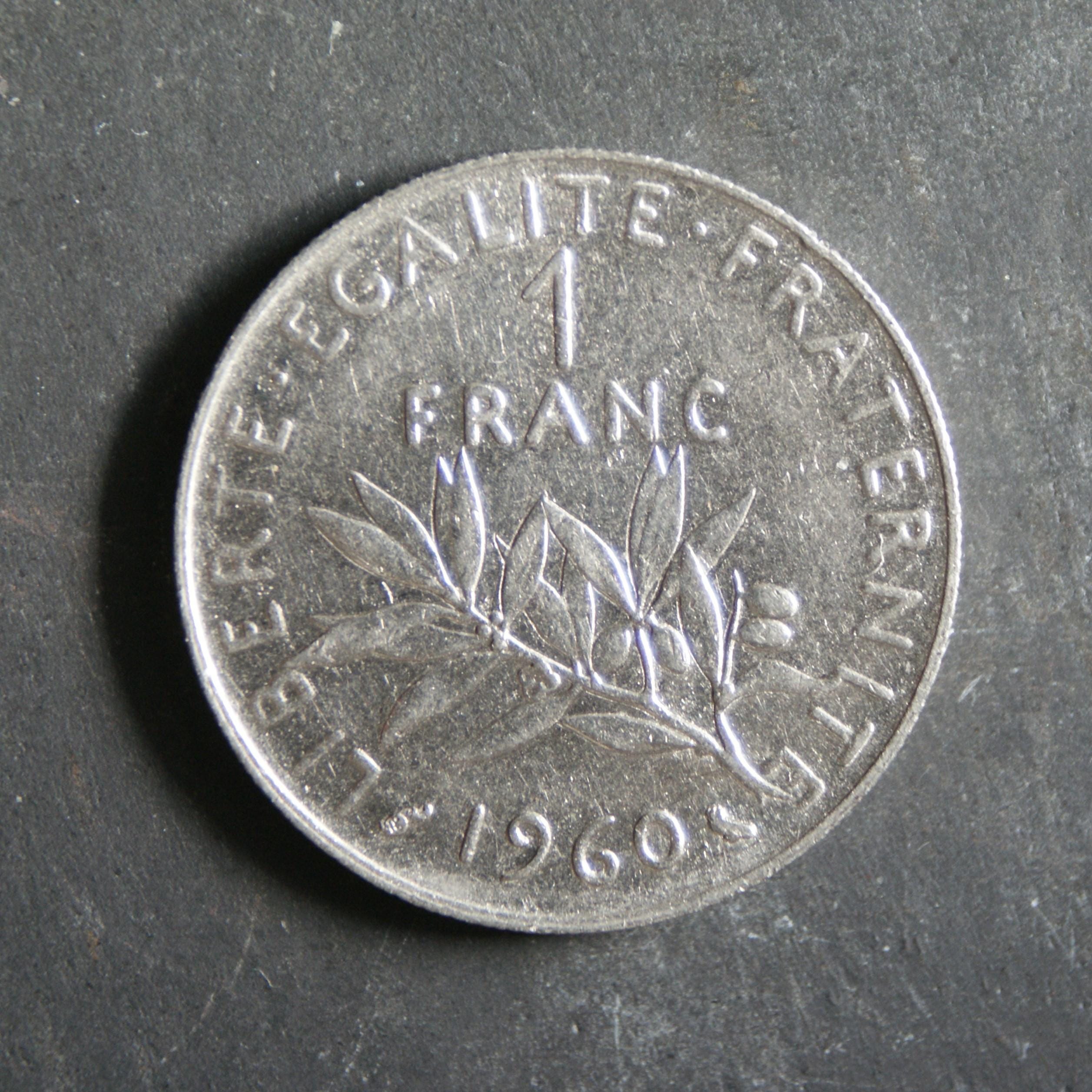 1960年 1フラン硬貨 フランス - Etsy 日本