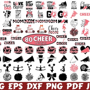 Cheer Svg - Cheerleader Svg - Cheer Svg Bundle - Cheer Mom Svg - Cheer Family Svg - Cheerleading Svg - Cheer Cut File - Cheer Quote Svg