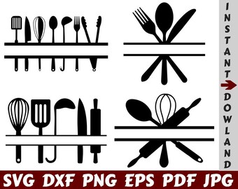 Kitchen Monogram SVG - Cooking Monogram SVG - Baking Monogram SVG - Kitchen Utensils Svg - Kitchen Tools Svg - Kitchen Design Svg - Shirt